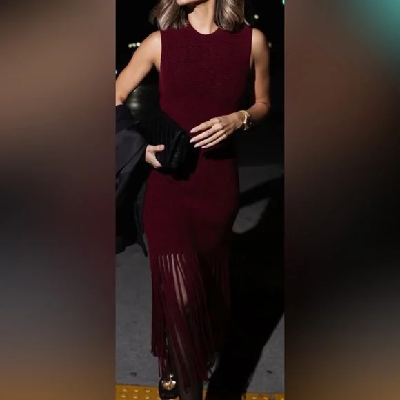 Sandro Carlita Velvet Knit Dress - Picture 5 of 5